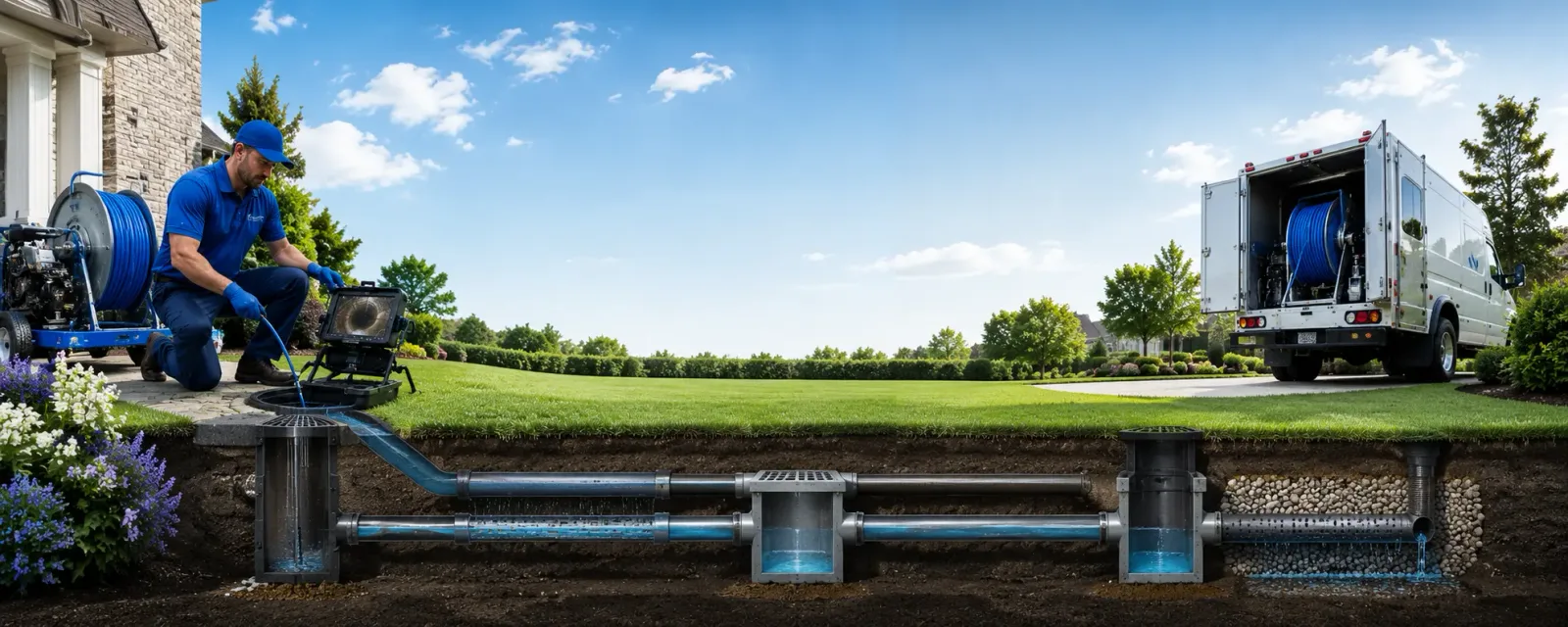 Outdoor drain cleaning information for Deep River, IA